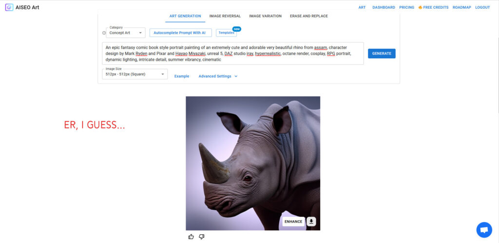 AISEO Art Review (Rhino Recreate)